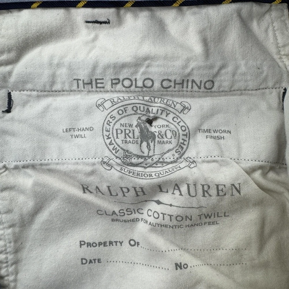 Polo Ralph Lauren Chino Pants Men Fits 39x34 Navy Blue Stretch Classic Fit Twill